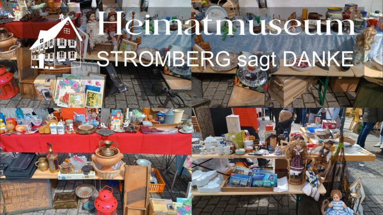 Das Heimatmuseum Stromberg sagt Danke! Flohmarkt im April 2023 auf dem Marktfrühstück Stromberg.