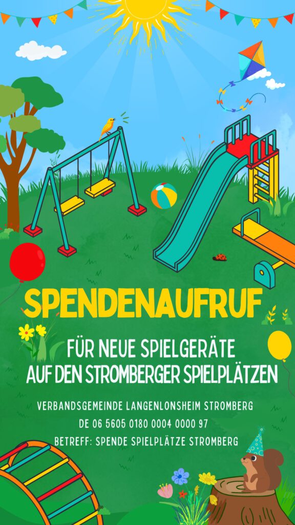 Spendenaufruf für neue Spielplatzgeräte in Stromberg