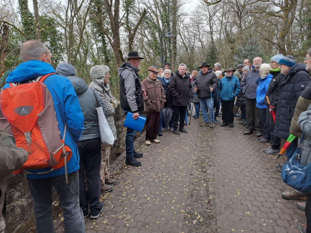 Teilnehmer der Burgführung auf dem Schloßberg der Stromberg am 28.03.2026 (Copyright Heribert Fisch)