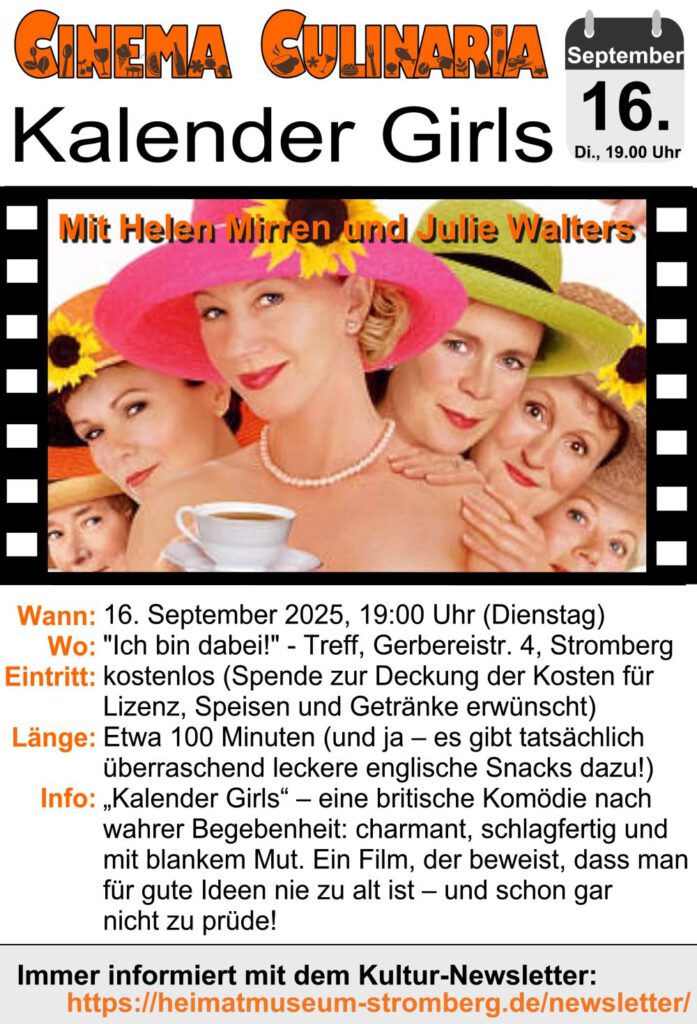 Film “Kalender Girls” im Cinema Culinaria