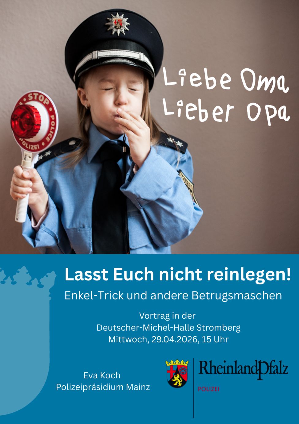 Vortrag: Enkeltrick und andere Betrugsmaschen am 29. April 2026