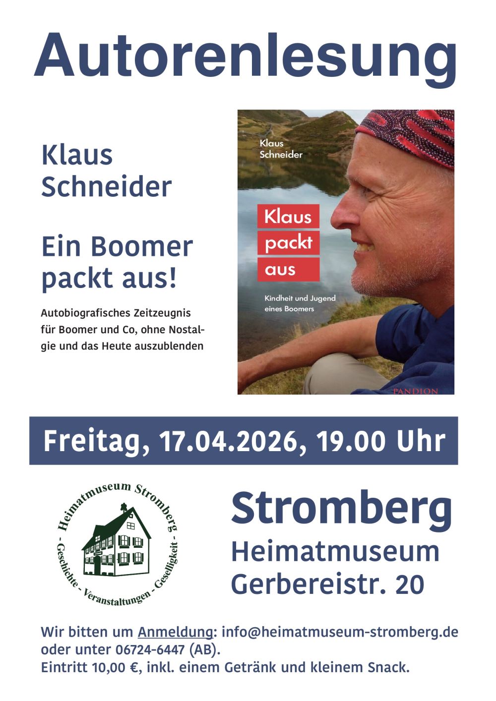 Autorenlesung im Heimatmuseum am 17.04.2026