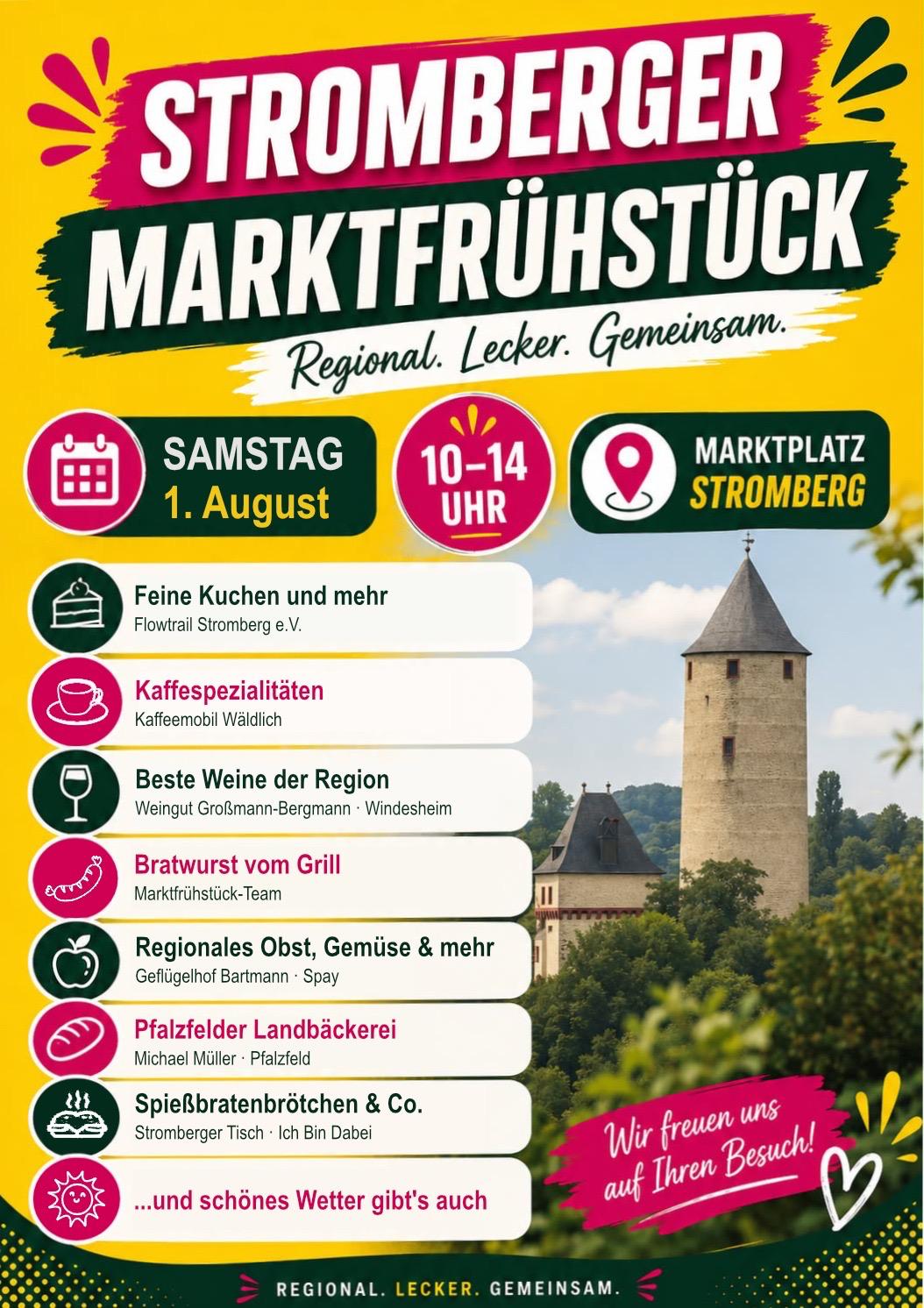 Stromberger Marktfrühstück am 01. August 2026