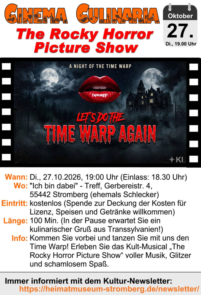 Film „The Rocky Horror Picture Show” am 27.10.2026 im Cinema Culinaria!
