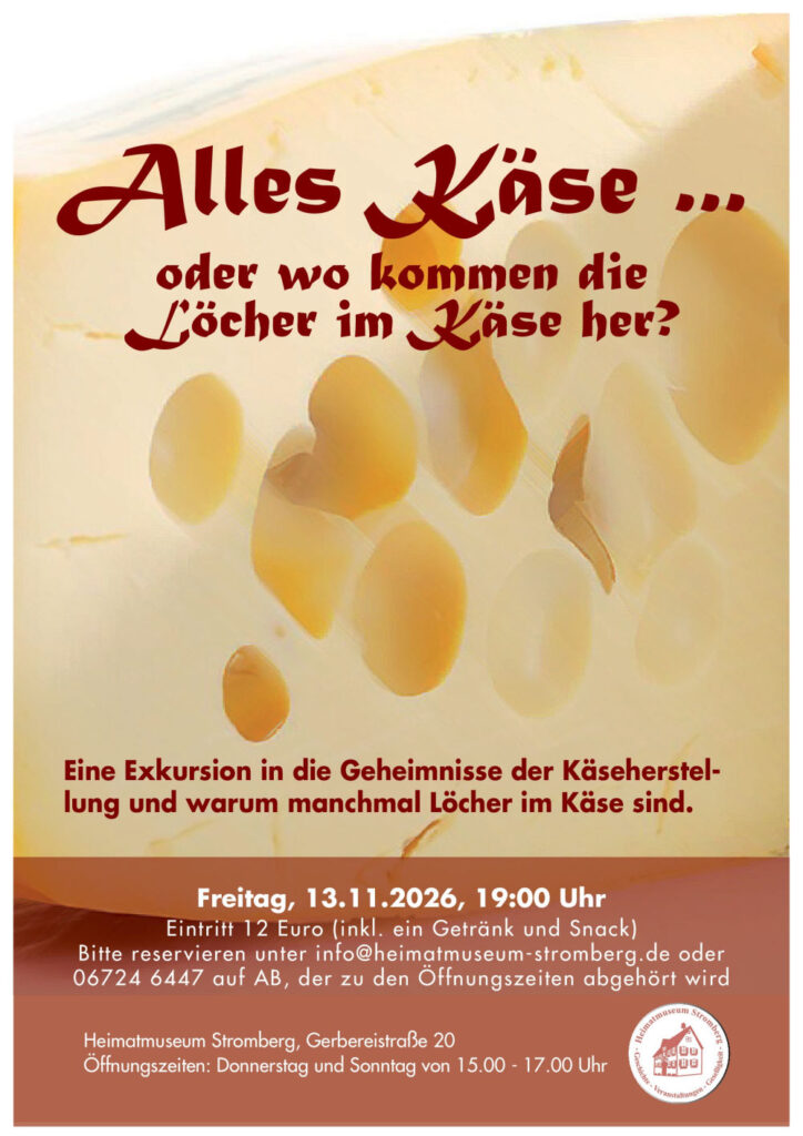 Alles Käse … oder wo kommen die Löcher in den Käse